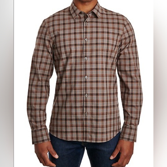 Modern English John Lennon Stretchable Plaid Shirt 2XL NWT - Picture 1 of 11